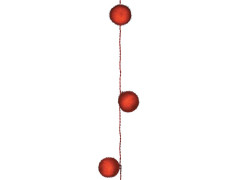 GUIRLANDE 18 BOULES VELOUR 18LED 3M40 ROUGE