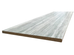 PLAN DE TRAVAIL STRATIFIE 1850X640X28MM CIMENT BORDS DROITS
