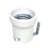 DOUILLE POUR AMPOULE E27 PORCELAINE A SUPPORT 2 TROUS