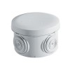 BOITE DE DERIVATION PLEXO ETANCHE ROND DIAM 70MM EPAISSEUR 45MM GRIS