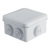 BOITE DE DERIVATION PLEXO ETANCHE CARRE 65X65X40MM GRIS