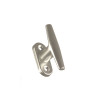 POIGNEE DE PORTE CREMONE ALUMINIUM ARGENT CARRE 7 ENTRAXE 43MM