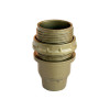 DOUILLE E14 ISOLE 1/2 FILETEE + BAGUE D35 OR