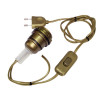 ADAPTATEUR BOUTEILLE 150W E27 + INTERRUPTEUR FIL/FICHE OR