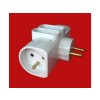 MULTIPRISE QUADRIPLITE 2X16A + 2X6A LATERAL BLANC