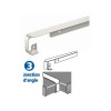 PROFIL DE JONCTION ANGLE 2/4 ROND ALU EP38MM LONG670MM RAYON 3 A 5MM
