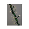 GUIRLANDE LUMINEUSE INT EXT FLICKER 192LED BLANC CHAUD CABLE VERT 16M