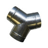 Y ACIER GALVANISE AIR CHAUD 3 SORTIES D125MM