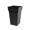 POT HAUT CARRE TOSCANE 62L 39X39X65CM GRIS ANTHRACITE