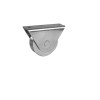 ROUE GORGE V DIAMETRE 80 SUPPORT EXTERIEUR ZINGUE BLANC