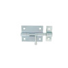 VERROU DE BOX A VISSER AVEC GACHE  DIAMETRE 10MM ZINGUE BLANC