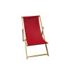 CHILIENNE LOLA BOIS ET TISSU ROUGE CARMIN 3 POSITION