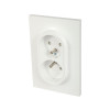 MECANISME PRISE 2P+T DOUBLE ODACE BLANC