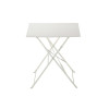 TABLE PLIANTE FLORA ACIER BLANC 70X70 CM