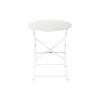 TABLE PLIANTE FLORA ACIER BLANC DIAMETRE 60 CM