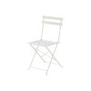 CHAISE PLIANTE FLORA ACIER BLANC