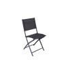 CHAISE PLIANTE EMYS ACIER TEXTYLENE GRIS ANTHRACITE