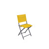 CHAISE PLIANTE EMYS ACIER TEXTYLENE JAUNE BANANA