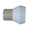 EMBOUT BOIS D28 BIMAT EVASE A VISSER NATUREL/LAQUE BLANC