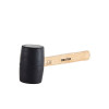 MAILLET CAOUTCHOUC NOIR 60MM MANCHE BOIS DEXTER