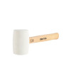 MAILLET CAOUTCHOUC BLANC 60MM MANCHE BOIS DEXTER