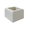ELÉMENT DE PILIER CLASSIQUE LISSE BLC H.16.7 X L.25 XP.25 CM