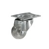 ROULETTE PIVOTANTE PLATINE TRANSPARENT PLASTIQUE DIAMETRE 30MM