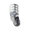 ROULETTE PIVOTANTE PLATINE GRIS CAOUTCHOUC DIAMETRE 50MM CORNIERE