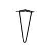 PIED DE TABLE BASSE FILAIRE ACIER EPOXY NOIR HAUTEUR 30CM