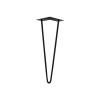 PIED DE TABLE BASSE FILAIRE ACIER EPOXY NOIR HAUTEUR 40CM