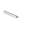 PROFIL 1/4 ROND ANGLE SORTANT PVC ARGENTE 12MM L2.5 STANDERS