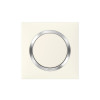 PLAQUE CARREE DOOXIE BLANC CHROME 1 POSTE