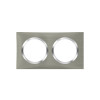 PLAQUE CAREE DOOXIE INOX BROSSE 2 POSTE