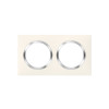 PLAQUE CARREE DOOXIE BLANC CHROME 2 POSTE