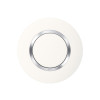 PLAQUE SIMPLE RONDE DOOXIE DECO BLANC CHROME