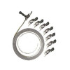 COLLIER FEUILLARD ACIER INOX 9MM KIT 3M +8 TETES BASCULANTES