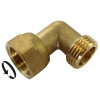 RACCORD COUDE LAITON MF15X21 LAITON AVEC ECROU LIBRE