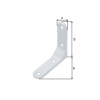 EQUERRE CHAISE GALVA 75X75X20 BLANC