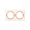 PLAQUE CARREE DOOXIE BLANC ROSE 2 POSTE