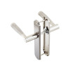 POIGNEE DE PORTE ENSEMBLE NINE NICKELE SATINE BEC DE CANE 165MM