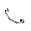 BARRE D APPUI COUDEE A FIXER 40CM D30MM CHROME ACIER INOXYDABLE