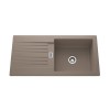 EVIER A ENCASTRER SOLO 1 GRD BAC +1 EGOUTTOIR L100XP50CM RESINE BETON