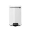 POUBELLE CUISINE 20L +PEDALE NEW ICON INOX BLANC