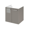 MEUBLE SOUS VASQUE REMIX GRIS BRILLANT LARG 60XPROF 48XH58CM 2PORTES