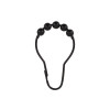 ANNEAU DE DOUCHE Mï¿½TAL LOT DE 12 NOIR