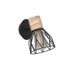 APPLIQUE CLAYTON E27 NOIR/BOIS