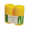 BOUGIE CYLINDRIQUE ANTI MOUSTIQUE CITRONNELLE 100X50MM X2