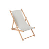 CHILIENNE LOLA BOIS ET TISSU 3 POSITION BLANC IVOIRE