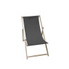 CHILIENNE LOLA BOIS ET TISSU 3 POSITION GRIS ZINGUE