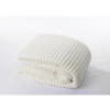 PLAID EFFET 3D FLANELLE 130X170CM SHERPA ECRU